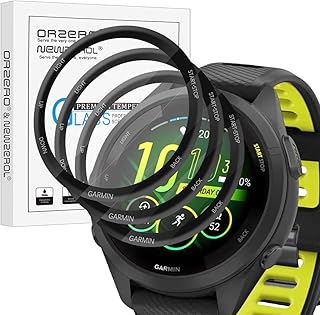 Orzero (3 Pack Compatible for Garmin Forerunner 265S Screen Protector, Ultra Thin High Definition Clear Film Full Coverage Anti-Scratch Bubble-Free (Lifetime Replacement)