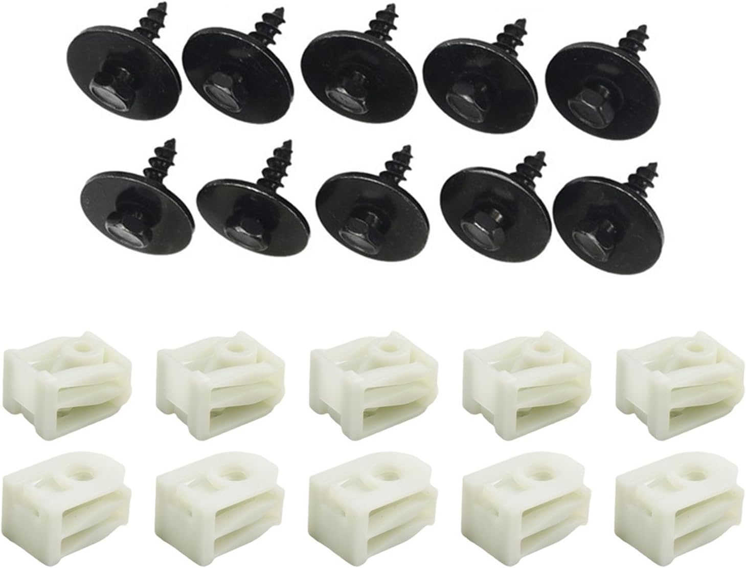 Metal & Rubber Hexagonal Bolts Screws with Clips Replaces 07147311312 Adjustable Car Mudguard Liner for Secure Mudguard Lining image 4