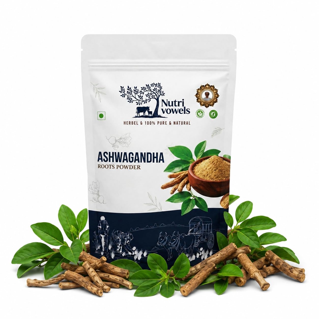 [BRSRGCYNO4ARE2DD] Ashwagandha Powder 200g | Organic Ashwagandha Root Powder | Ayurvedic Herbal Supplement | Natural Adaptogen Powder | Vegan & Plant-Based Wellness Support