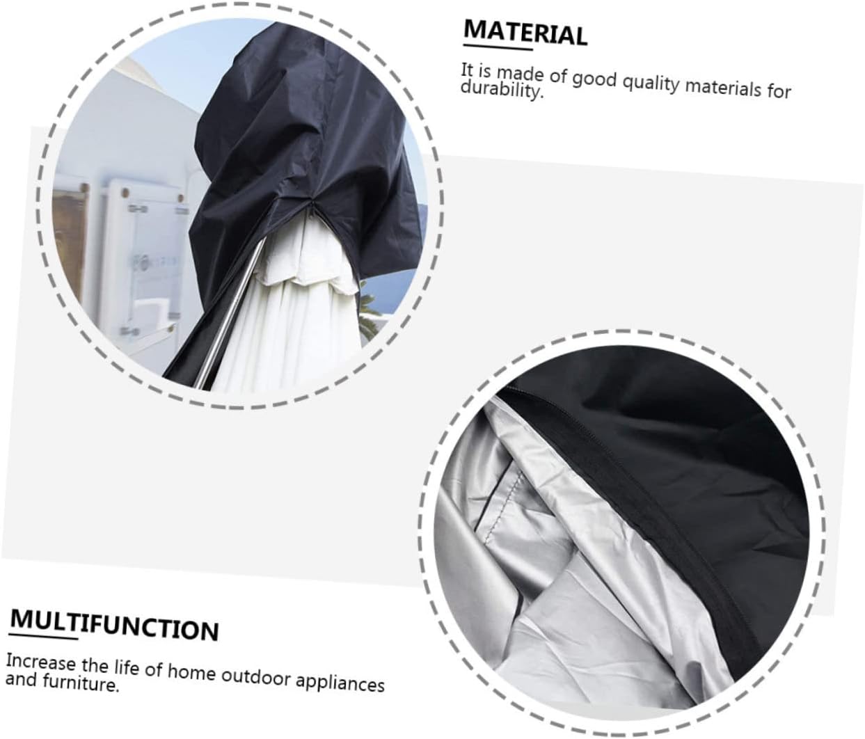 SUPVOX Outdoor Heater Cover Weatherproof Patio Heater Cover Zipper Oxford Fabric Heater Shield