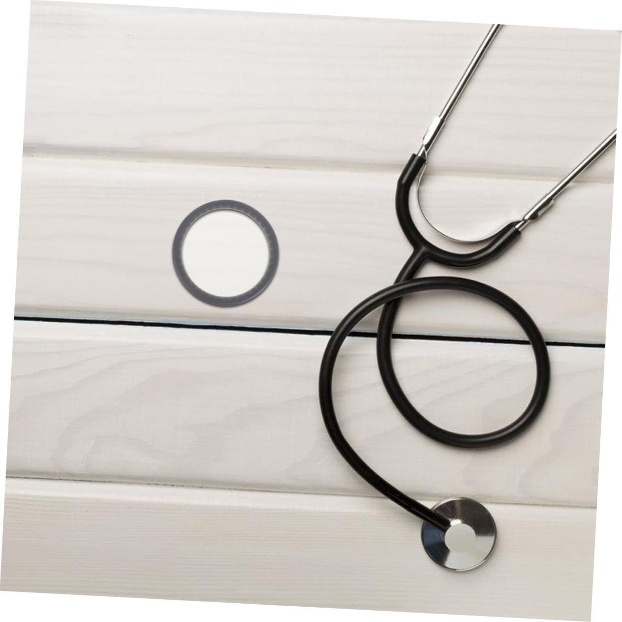 4 Pcs Stethoscope Replacement Silicone Ear Tips Diaphragm Accessories for Adults Pediatrics Easy to Replace Compatible with Littmann Other Models Grey