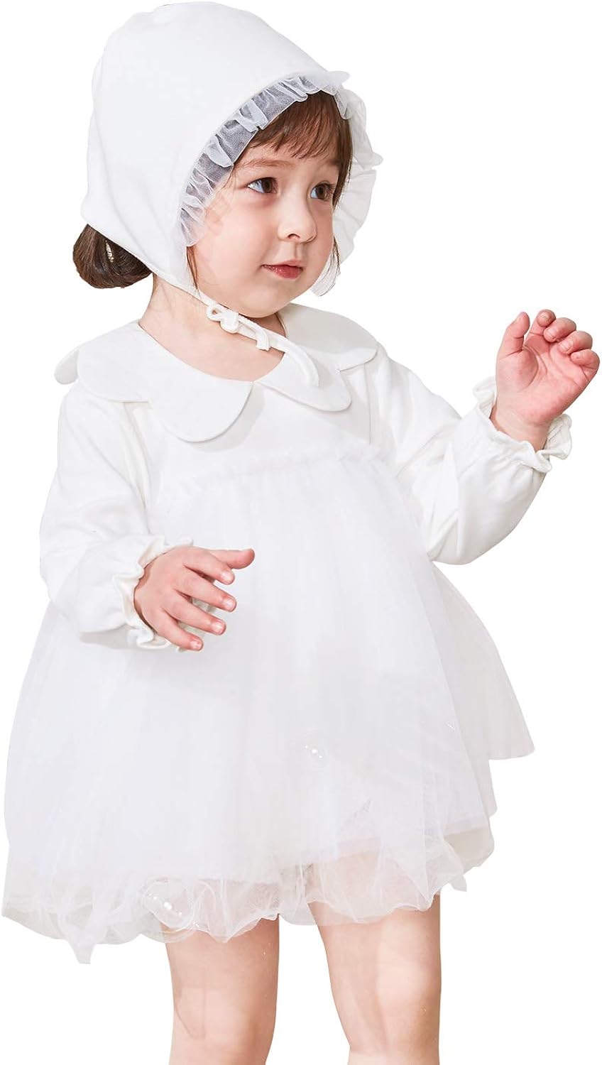 pureborn Baby Toddler Girls Dress Long Sleeve Cotton Playwear Dresses 0 Months - 4T: Clothing, Shoes & Jewelry