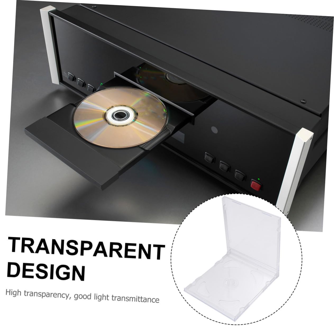 Artibetter Custodia Trasparente per CD Formato Portatile per 2 CD o Dvd Contenitore Doppio in Plastica Rigida Confezione da 10 Pezzi per Video di Matrimonio o Mixtape