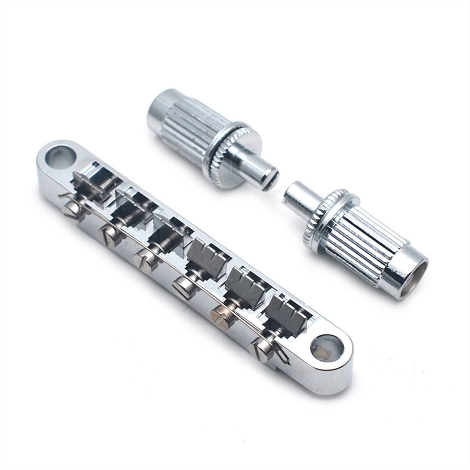 Accesorio repuesto puente Un Conjunto De 12 Cuerdas Saddle Tune-O-Matic Puente Para La Guitarra Eléctrica Chrome
