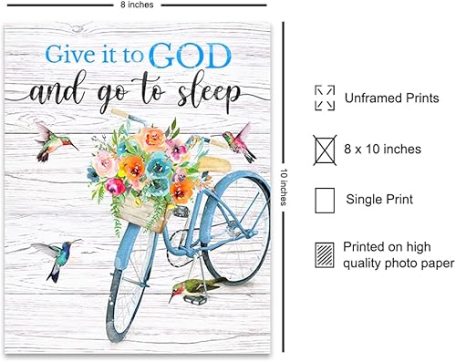 Miniatura 2 de Give it to God and Go to Sleep Sign - God Wall Decor - Christian Gifts for Women - Spiritual Wall Decor - Inspirational Wall Art - Religious Wall