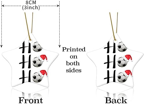 Miniatura 10 de Hohoho Feliz Navidad Divertidos Adornos de Navidad para niños y niñas, bola de Papá Noel, adorno redondo para árbol de Navidad, adorno de cerámica