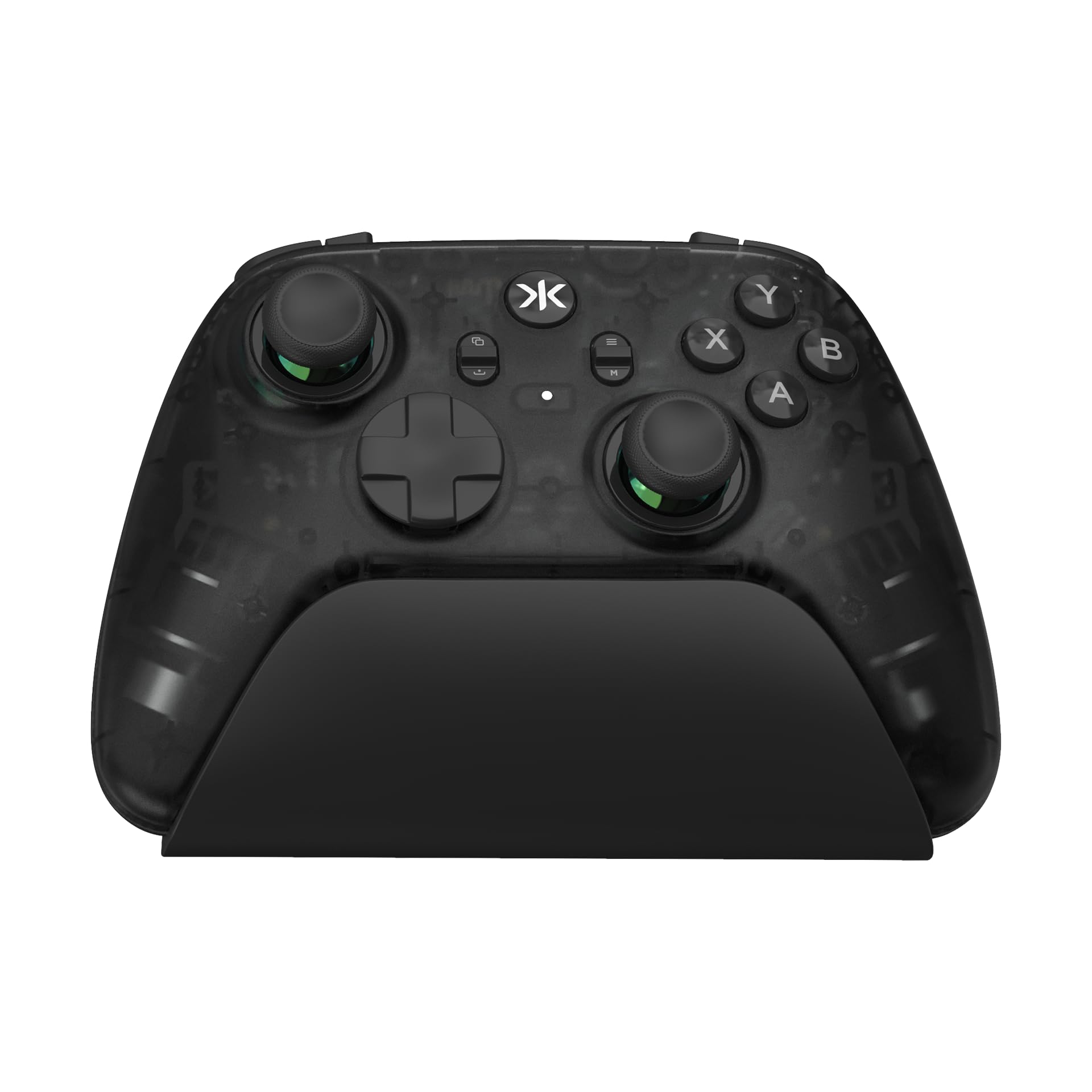 CRKD ULT PRO - Controller da gioco wireless | Layout PC (ABXY) | No Stick Drift TMR | 1000Hz cablato | 4 pulsanti posteriori | compatibile con PC, Steam Deck, Nintendo Switch 2 e Mobile (nero fumo)