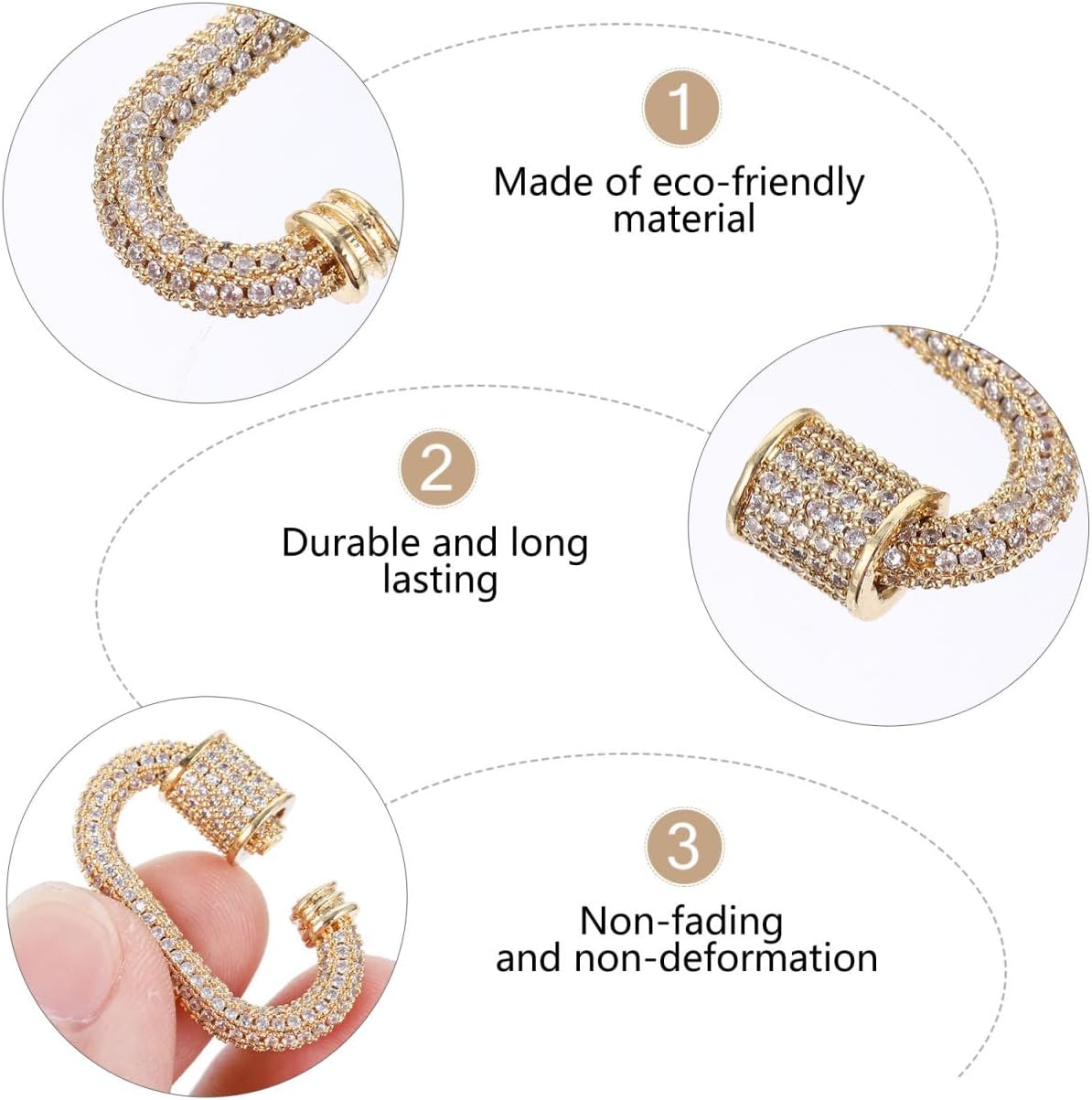 Jewelry Necklace Connecting Clasp Durable Oval Metal Lightweight Compact Necklace Connector for DIY Jewelry Making and Repair - Image 7