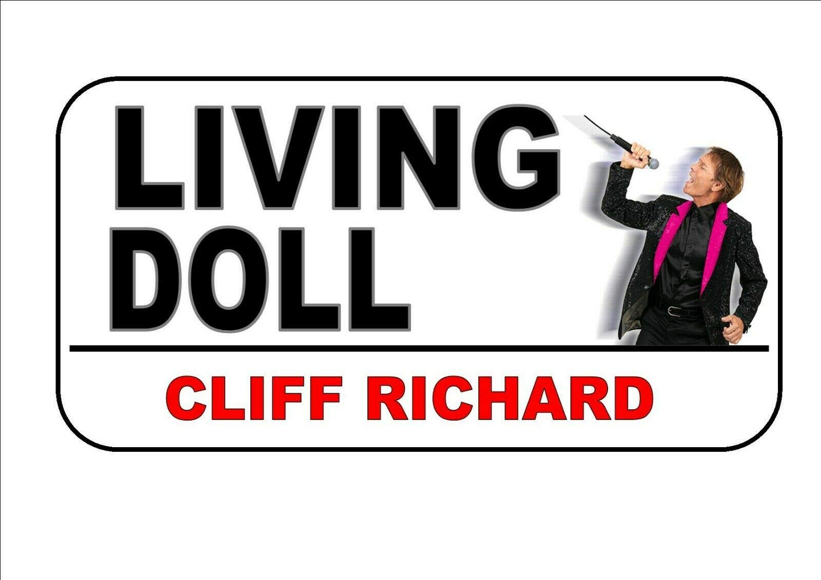 Inga Living Doll Cliff Richard Novelty Reproduction Street Sign Wall Plaque Decoration Props Plaque 8X12 inch