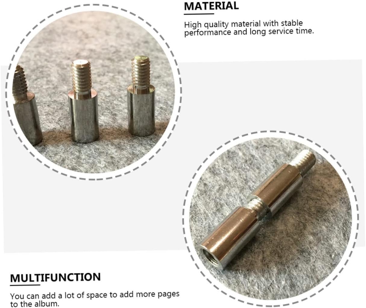 20pcs Scrapbook Extension Posts Screw Design for Easy Assembly Photo Album Binding Screws for Refillable Albums and Scrapbooks