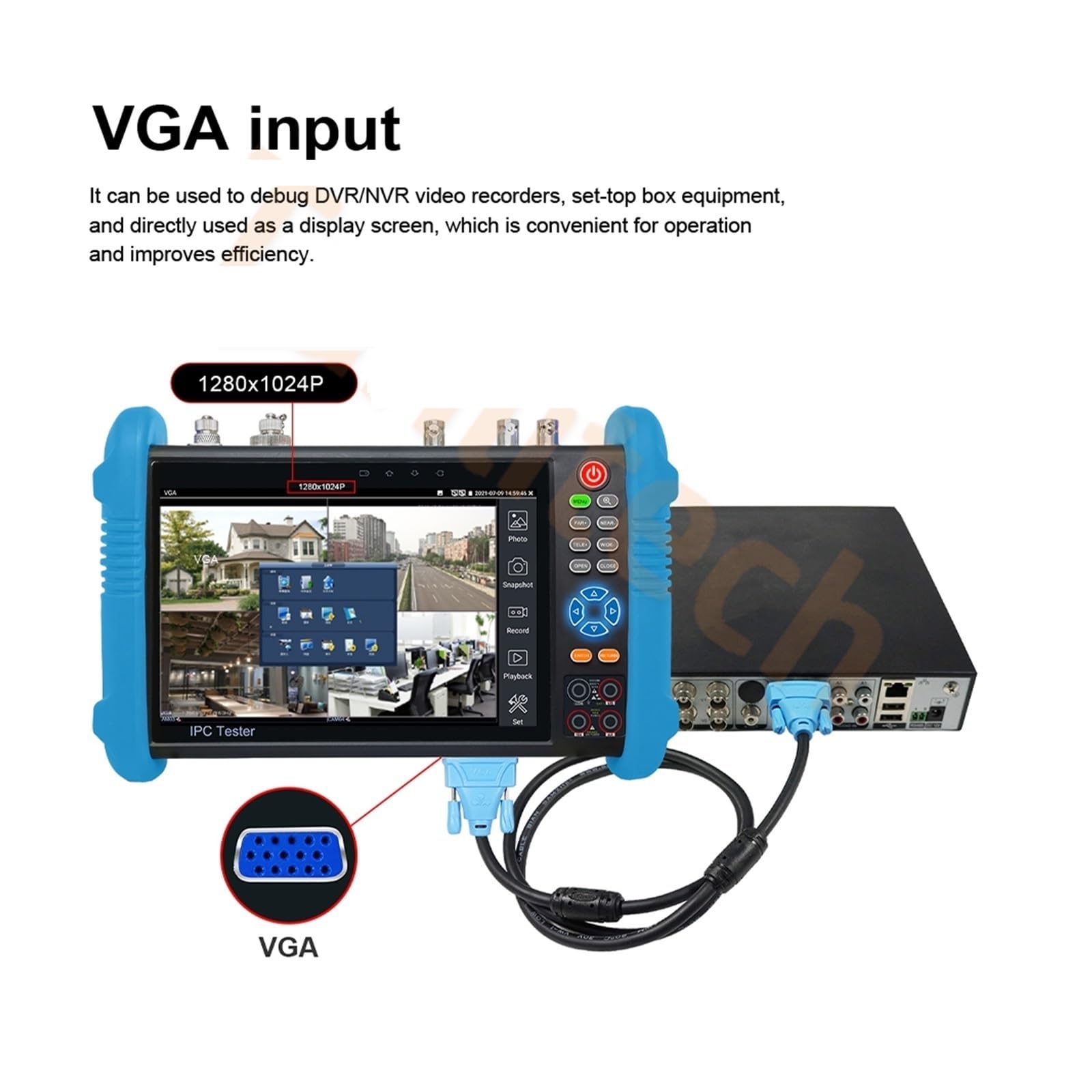 Testeur de vidéosurveillance, Testeur De Vidéosurveillance IPC-9800ADH 8K IPC8MP AHD CVI TVI, Caméra, Câble UTP, PoE IP, Entrée HDMI VGA, Sortie Puissance, CCTV IPC
