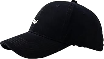 w=Whatever Unisex Cotton Baseball Cap, Embroidered W Logo, Adjustable Hat, Classic Design for Daily Wear/Outdoor Sports