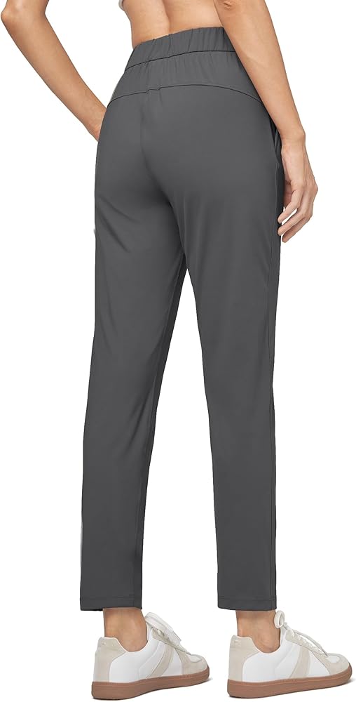 Willit Women's Golf Travel Pants Stretch Athletic Sweatpants 7/8