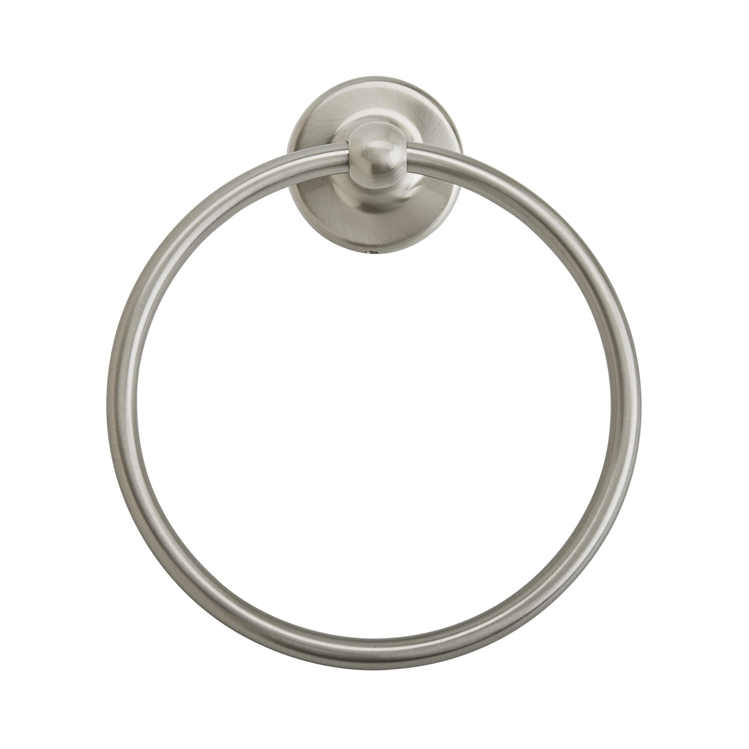 Amerock Wall Mounted Brushed Nickel Towel Ring, Small Hand Towel Holder, Bathroom Accessories, Bath Hardware, Kitchen Towel Holder - Image 3