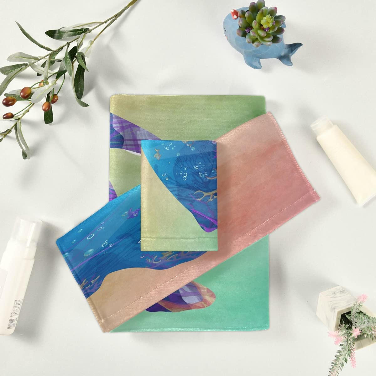 Tortue De Mer – Serviette Douce à Suspendre Pour Le Visage