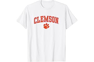 Clemson Tigers Arch Over White Officially Licensed Collegiate T-Shirt