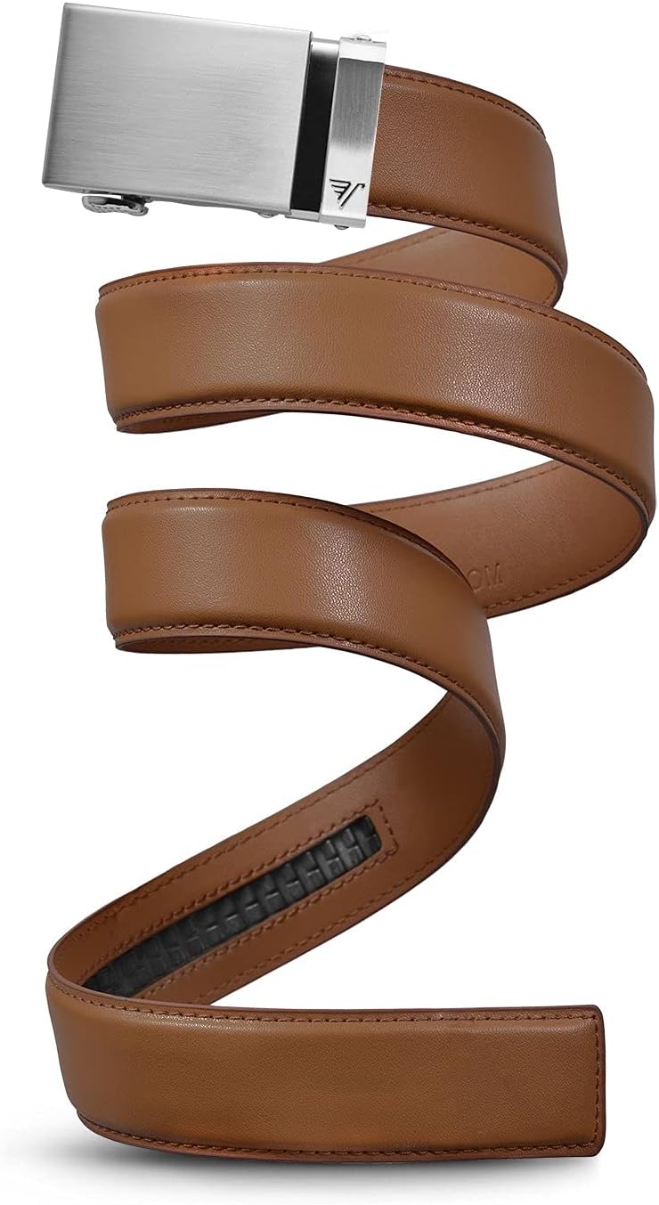 Mission Belt Men's Leather Ratchet Belt, 40mm Metal Collection