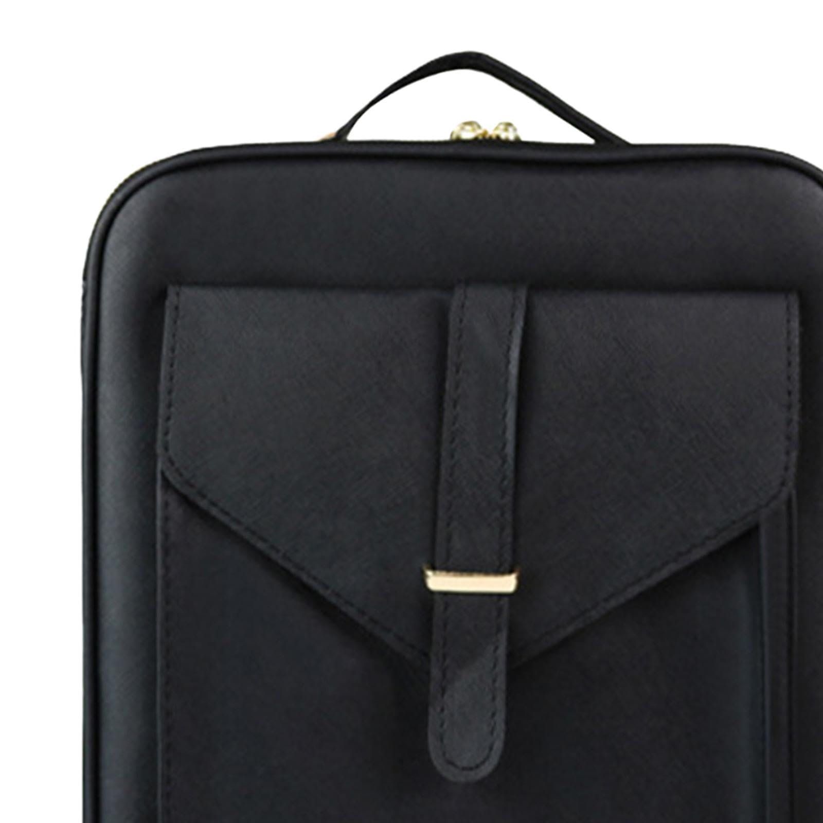 Zaino Porta Accessori Parrucchieri Borsa Viaggio Capelli con Scomparti Regolabili Chiusura Pratica Sicura Manico Comodo E Tracolla Realizza, Nero