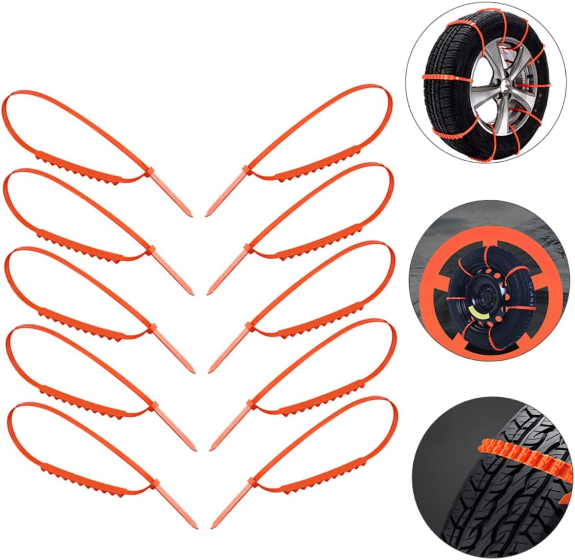 Tire Cables for Motorcycles 10pcs Nylon Tire Mud Chains Easy to Install
