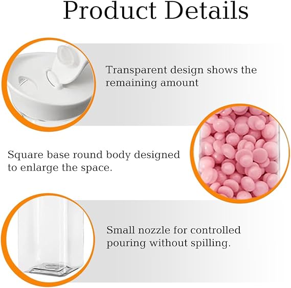 2pcs 1.5L Transparent Detergent Dispenser - Reusable Laundry Powder Storage with Durable PP for Fabric Softener