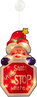 DRXX Christmas Window Silhouette Lights, Snowman String Lights, Christmas Lighted Window Decorations, Led Christmas Lights With Suction Cup, Battery Powered Novelty Window Lights For Christmas Party