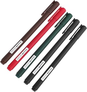 5 Pçs Caneta De Nota Canetas De Gel Pretas Acessórios De Escritório Canetas Canetas Pretas Canetas De Ponta Fina Para Registro No Diário Canetas Sem Sangramento Para Anotações