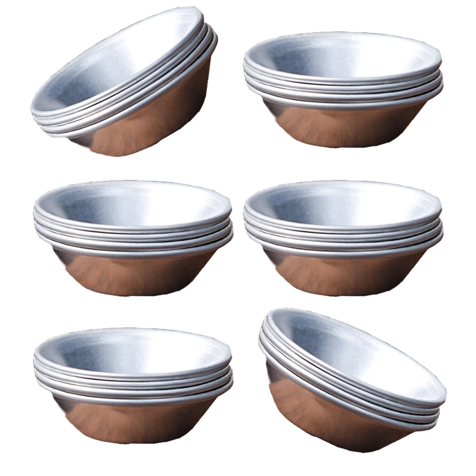 Kalttoy 24Pcs Eggs Tart Molds Aluminium Small Tart Pans Cupcake and Muffins Cups Cake Tartlets Cookie Molds Baking Tool Small Cupcake Cake Muffins Cookie Bakings Cups