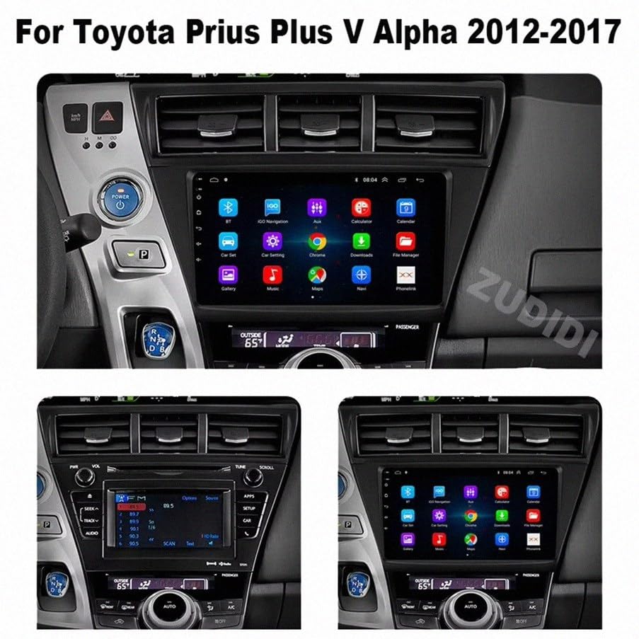 Radio de coche para Toyota Prius Plus Alpha 2012-2015 con pantalla táctil Incell 2