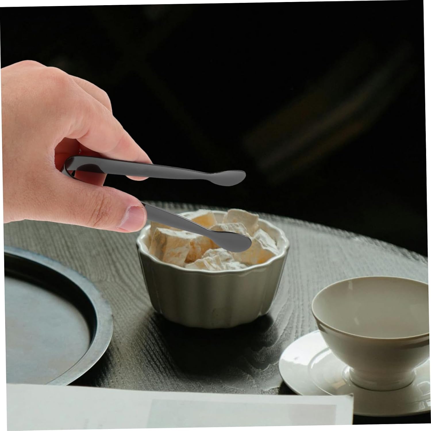 Cabilock 5pcs Small Tongs: Mini Bread Clip Stainless Steel Ice Sugar Cube Tongs for Coffee Bar Wedding Serving Clip for Snacks Appetizers