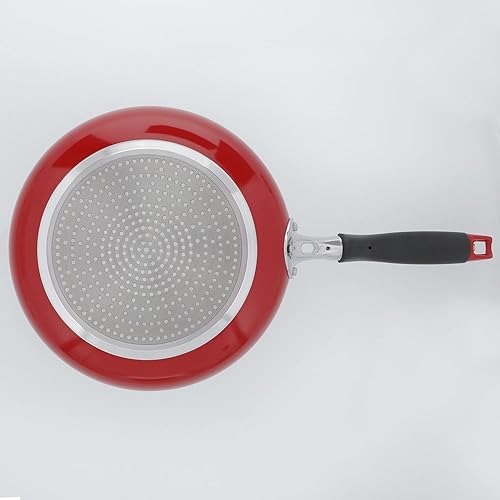 Miniatura 5 de Bestco IH ND-9457 Modena Frying Pan with Glass Lid, 10.2 inches (26 cm), Red