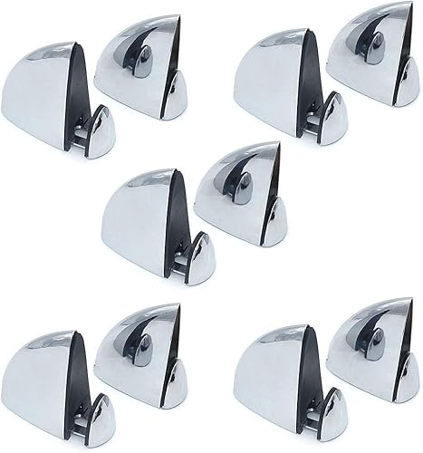 Juego de 10 mini abrazaderas de vidrio NUZAMAS para estante de madera/vidrio, soportes de madera con soporte de vidrio, clip en forma de boca de