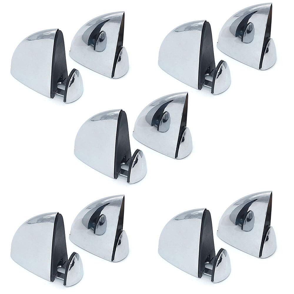 Nuzamas Lot de 10 pinces en verre pour étagère en bois/verre, support en bois en forme de bouche de poisson, serrage réglable de