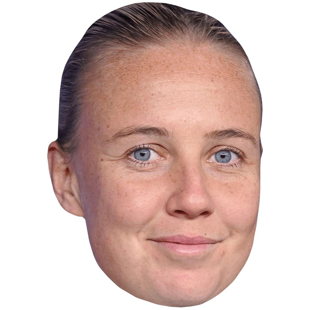 Celebrity Cutouts Lifelike Beth Mead (Hair Up) Celebrity Mask, Flat Card Face, Fancy Dress Mask