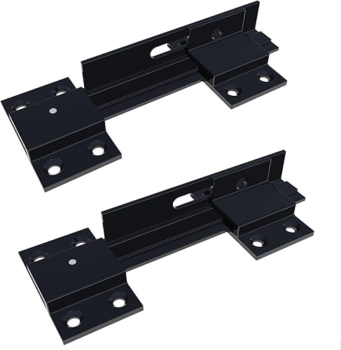 KSWLOR Cerradura de puerta abatible de 6 pulgadas con agujero para candado, pestillo de puerta ajustable de aleación de aluminio adecuado para