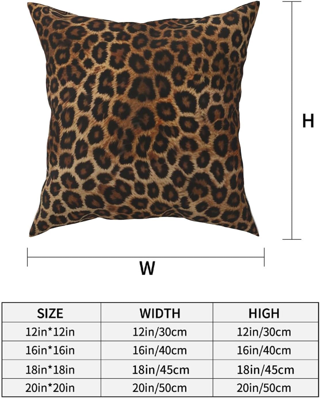 Cheetah Print Pillow Covers 20x20 Set of 2 Western Leopard Throw Pillows Cover Faux Animal Skin Decorative Square Cushion Case for Living Room Bedroom Sofa Decor - Image 4