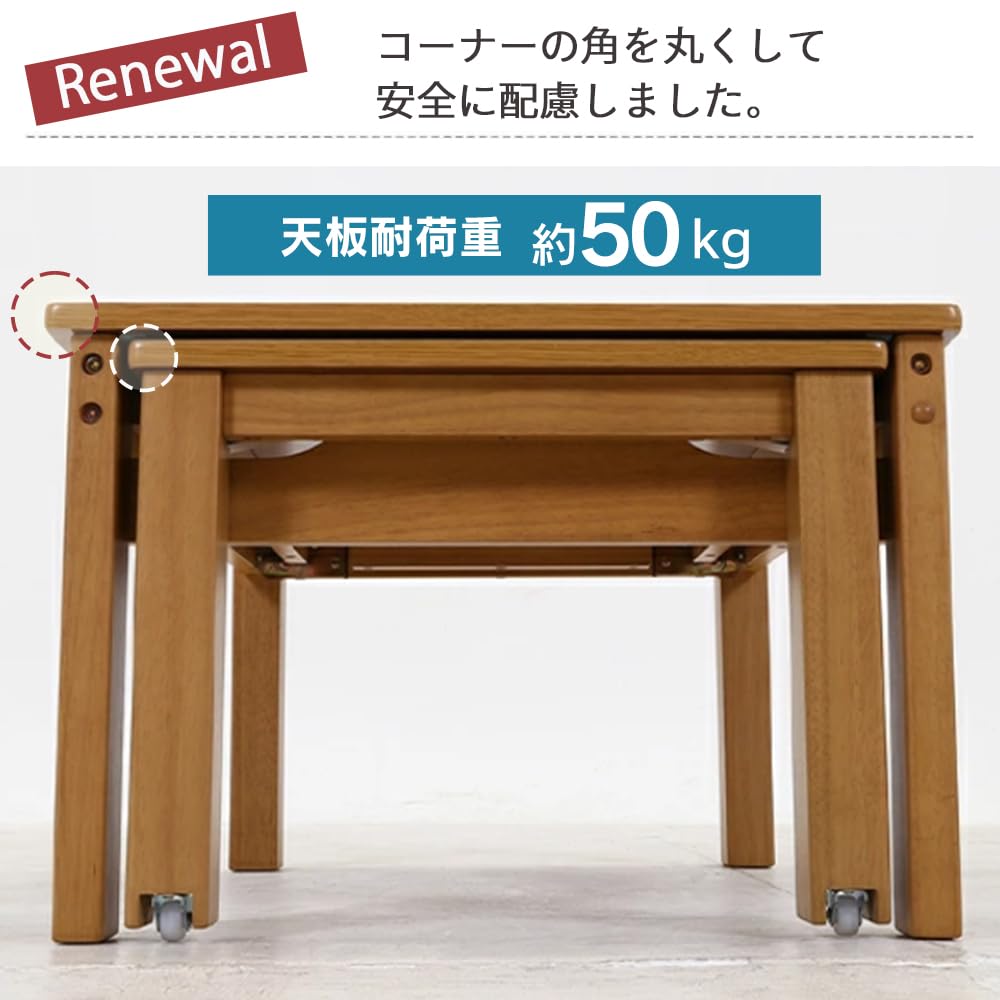 Amazon｜アイリスプラザ 伸縮センターテーブル W80-140 RPE80TBLWN