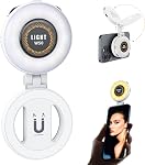 Magnetic Portable Selfie Light for iPhone - Phone Ring Light Rechargeable for Camera Picture Make up Photos Video Conferences LED Selfie Ring Fill Light TikTok/Zoom Calls/Video Conference