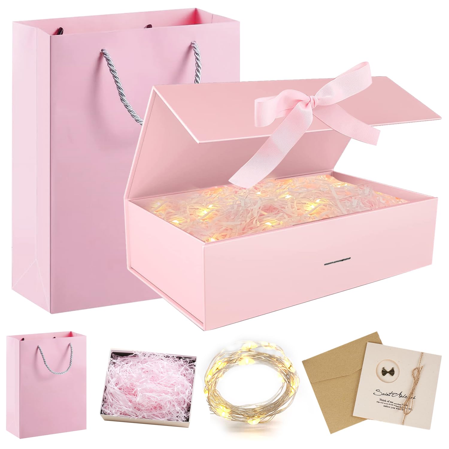 Scatola Regalo Premium Con Chiusura Magnetica - 31x27x9 Cm, Con Carta E Decorazioni - Foto 3