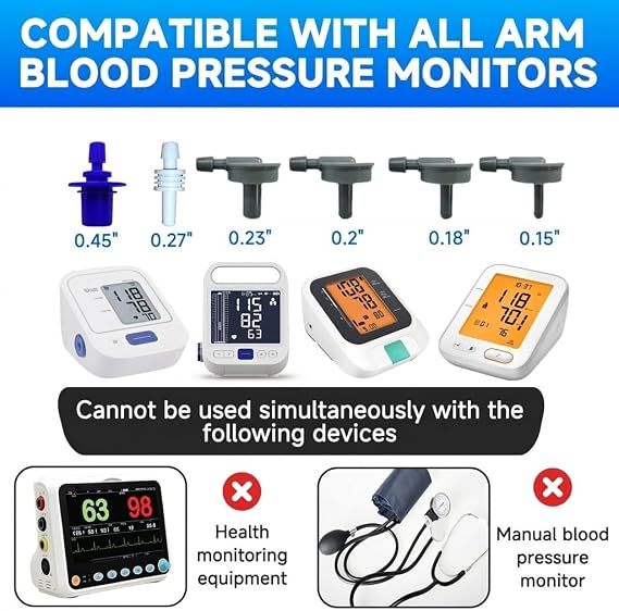 Extra Large Cuff, Replacement Extra Large Cuff BP Monitors 22-60cm | Large Blood Pressure Cuff, Adjustable XL Blood Pressure Monitors Cuff with 6 Interface, Compatible with Most Blood Pressure