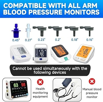 Extra Large Cuff, Replacement Extra Large Cuff BP Monitors 22-60cm | Large Blood Pressure Cuff, Adjustable XL Blood Pressure Monitors Cuff with 6 Interface, Compatible with Most Blood Pressure