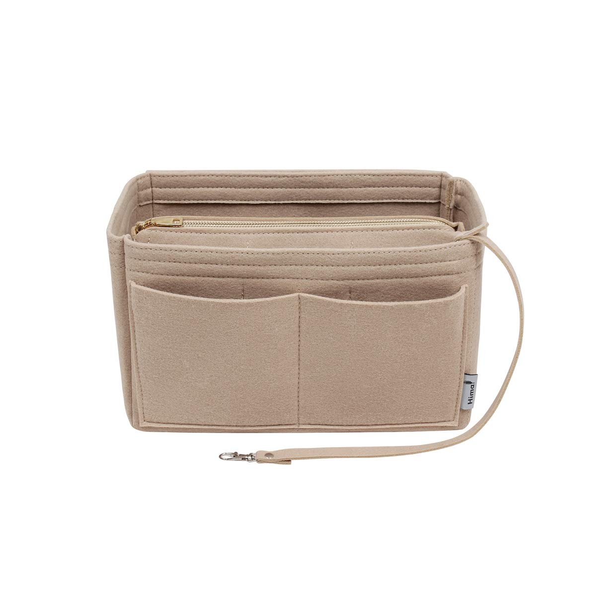 Purse Organizer Insert, Bag Organizer, Bag in Bag, Perfect for Speedy Neverfull and More, 5 Size, Beige, Slender Medium