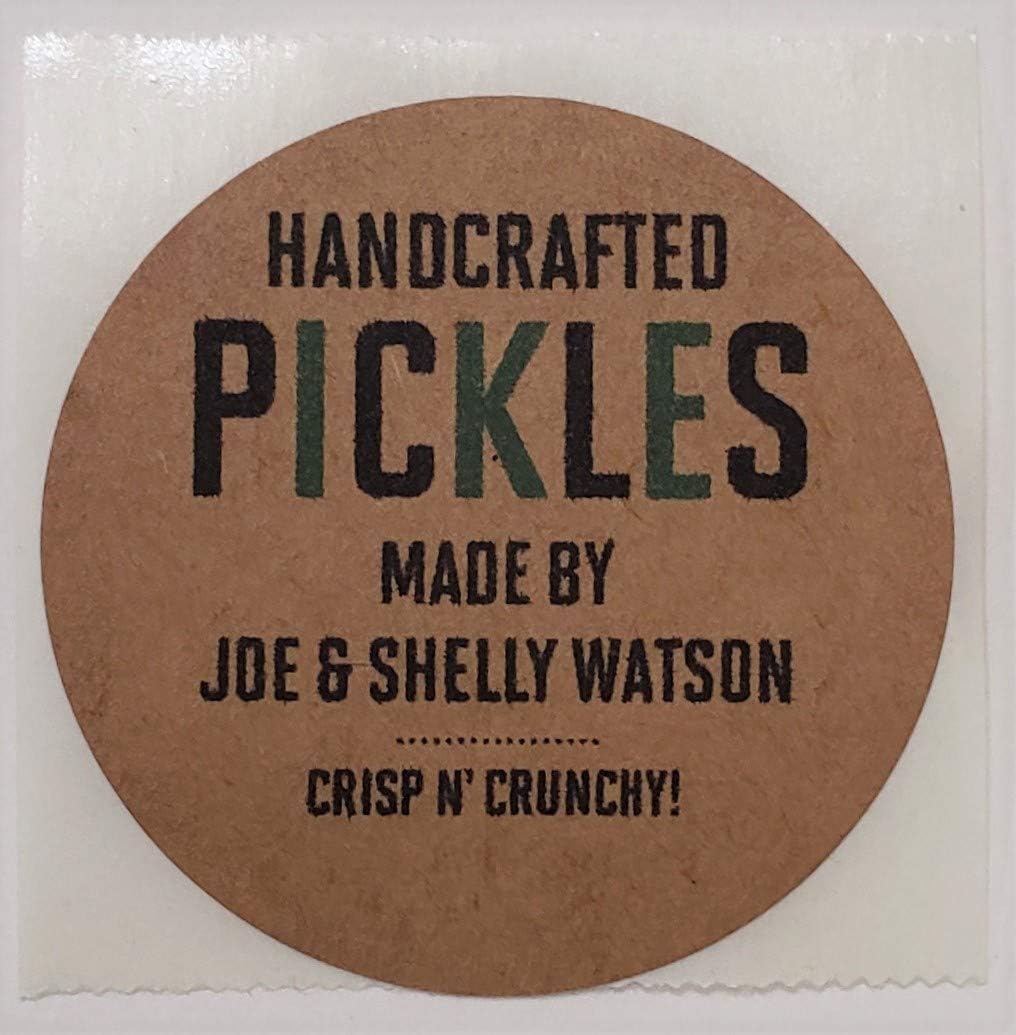 Personalized PICKLE LABELS on KRAFT - 2" ROUND - 18 / Package (18, 2" ROUND)