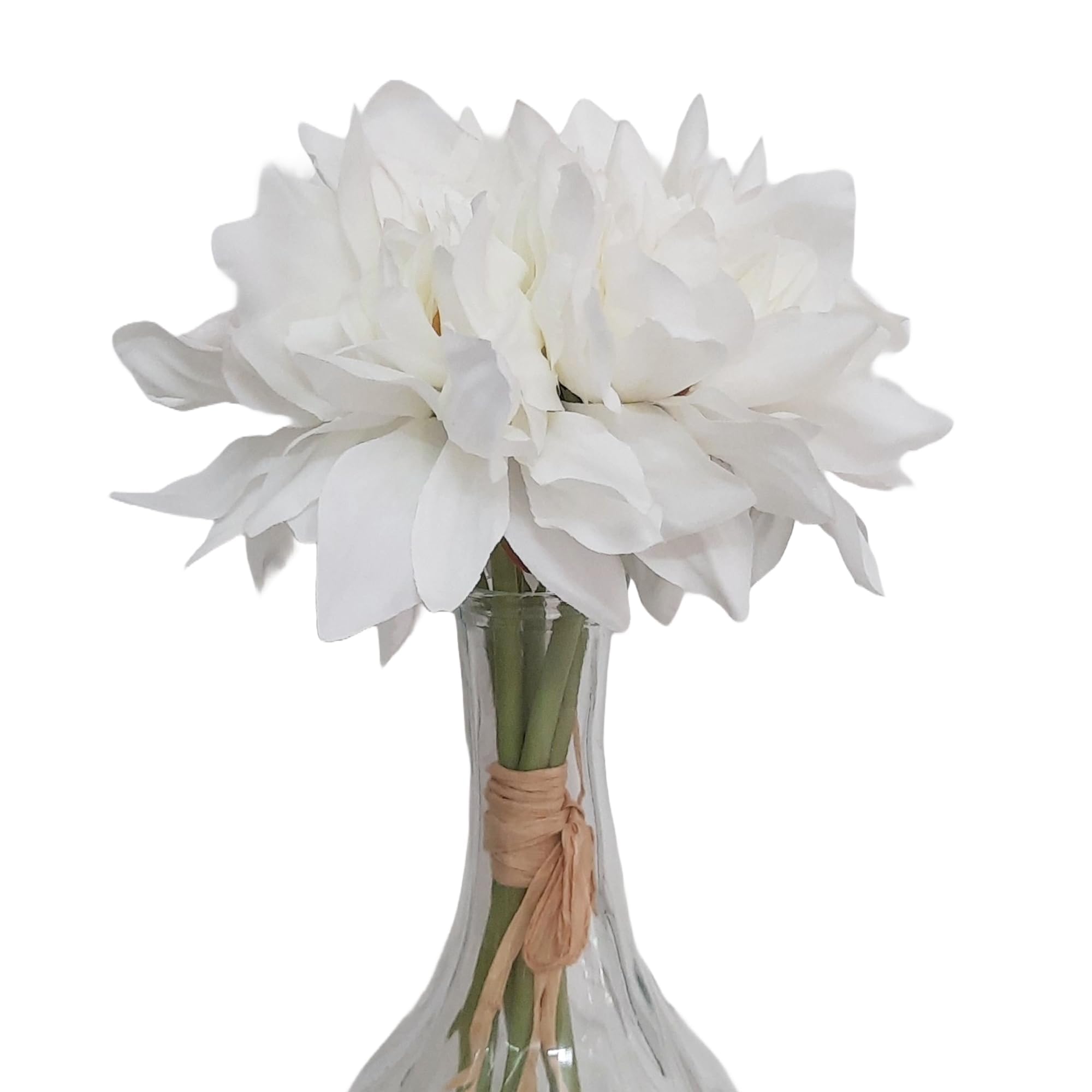 CURATED CART Faux Silk Artificial Flowers For Decoration, Big Flowers For Home, Office, Living Room, Bedroom Decoration, Wedding, Festival, Party Events - White (Set Of 6 Bunch Without Vase) (B0CWQZJLND) Amazon Price History, Amazon Price Tracker