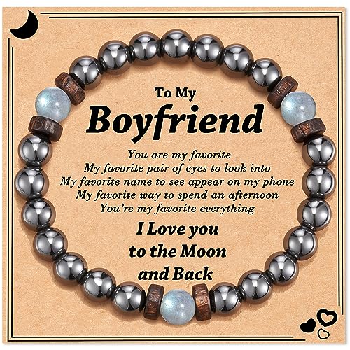 Tarsus Gifts for Boyfriend, Anniversary Birthday Christmas Valentines Day Gifts for Him Boyfriend from Girlfriend Men Best Gifts for Boyfriend Bracelet BF