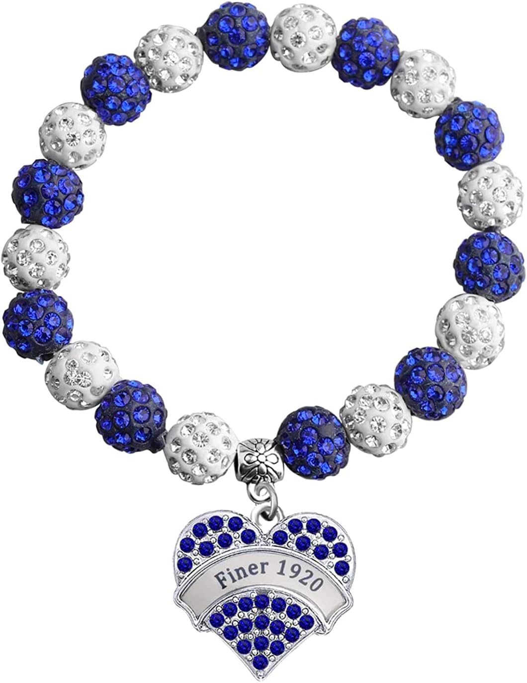 Keeblon Sorority Paraphernalia Gift ZPB Crystal Brooch Bracelet 1920 Finer Women Gift Greek Sorority Jewelry for Women Sister