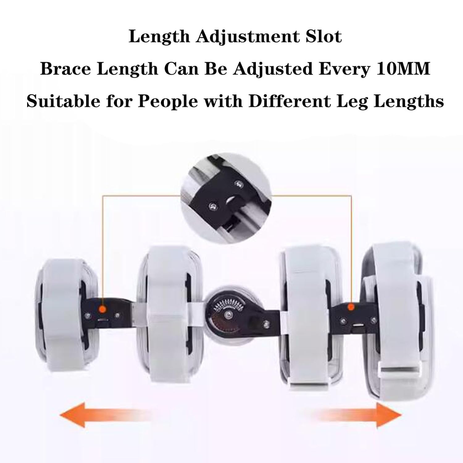 SFKLYU Knee Joint Fixation Bracket Orthosis Stabilizer Adjustable Recovery Knee Brace Orthopedic Guard Immobilizer Stabilizer for Orthopedic Rehab,A