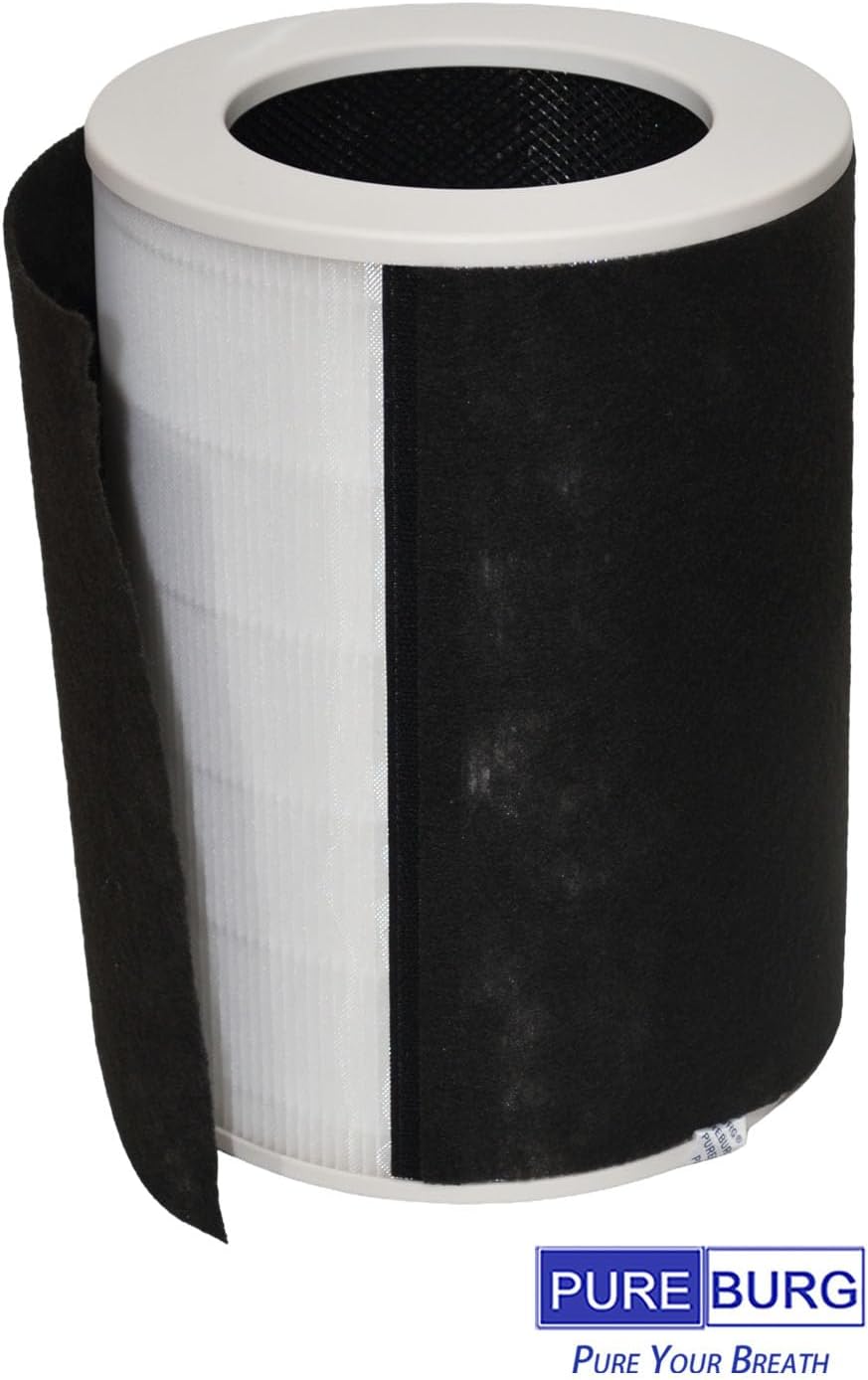 PUREBURG Replacement Filter Compatible with Provirtec AP-02 Air Purifier, H13 HEPA Activated Carbon 4-Stage Filtration For Air Clean Dust VOCs Odor