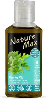 Nature Max Parsley Oil Essential Oils Natural Undiluted Pure for Hair Skin Care & Food & Cooking Cold Pressed Premium (1 Pack = 2.70 oz / 80 ml) زيت البقدونس