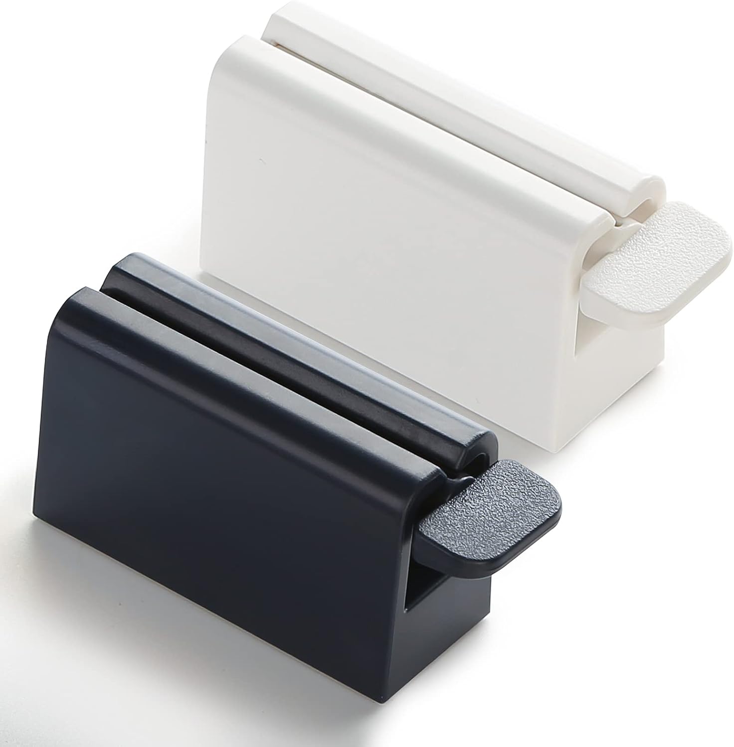 LoveInUsa Rolling Toothpaste Squeezer, 2pcs Toothpaste Tube Squeezers Roller Toothpaste Seat Holder Stand Rotate Dispenser for Bathroom (White and Dark Blue) : Health & Household