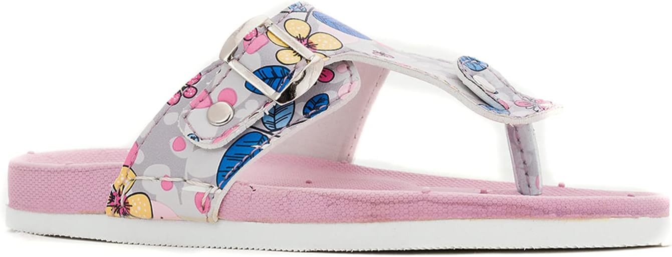 Khadim'sBonito Pink Flip Flops for Girls-Size 6